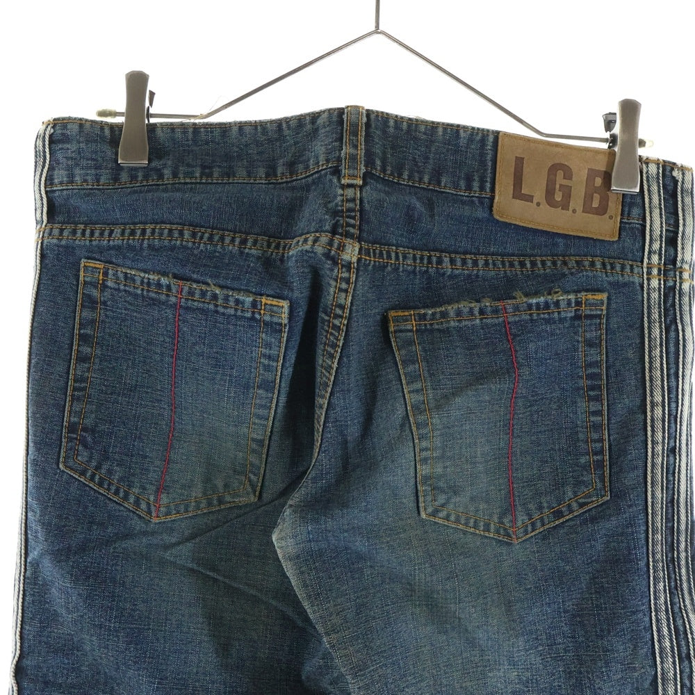 L.G.B.(ルグランブルー) 00s Y2K Side Line Bell bottom Flare Denim サイドライン フレアデニム ジーンズ インディゴ F 0088M