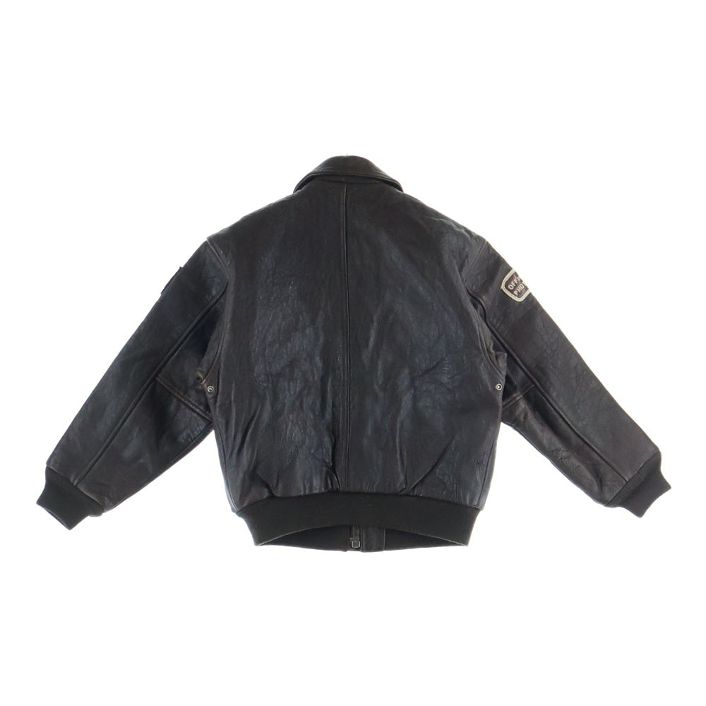 AVIREX(アヴィレックス) 80s VINTAGE A-2 Leather Flight Logo Jacket フライトレザー ロゴパッチ ジャケット ブラウン