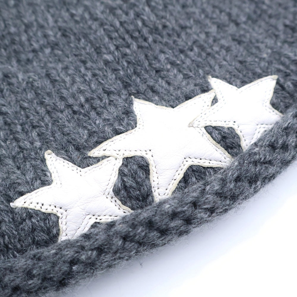 CHROME HEARTS(クロムハーツ) BEANIE CASH スターパッチ付きカシミアビーニー帽子