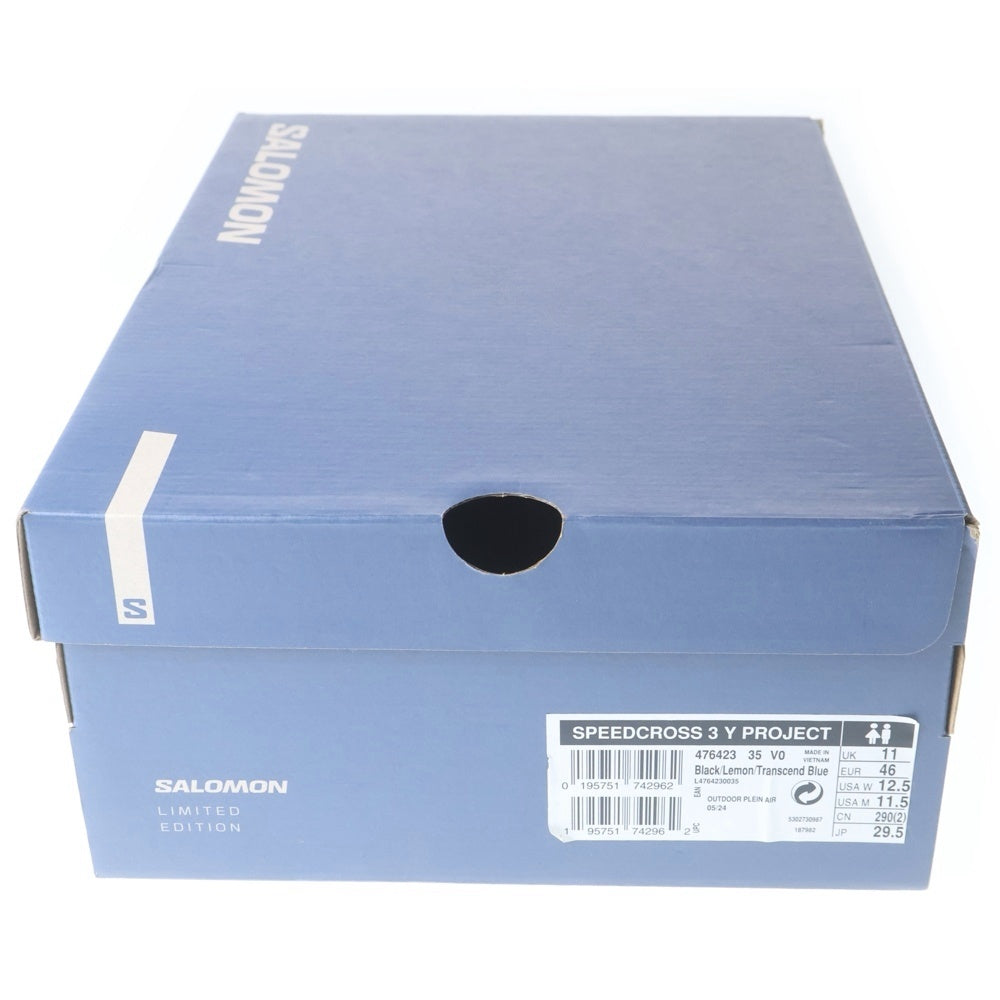 SALOMON(サロモン) ×Y PROJECT SPEEDCROSS 3 476423 ×ワイプロジェクト スピードクロス ローカットスニーカー ブラック US11.5/29.5cm
