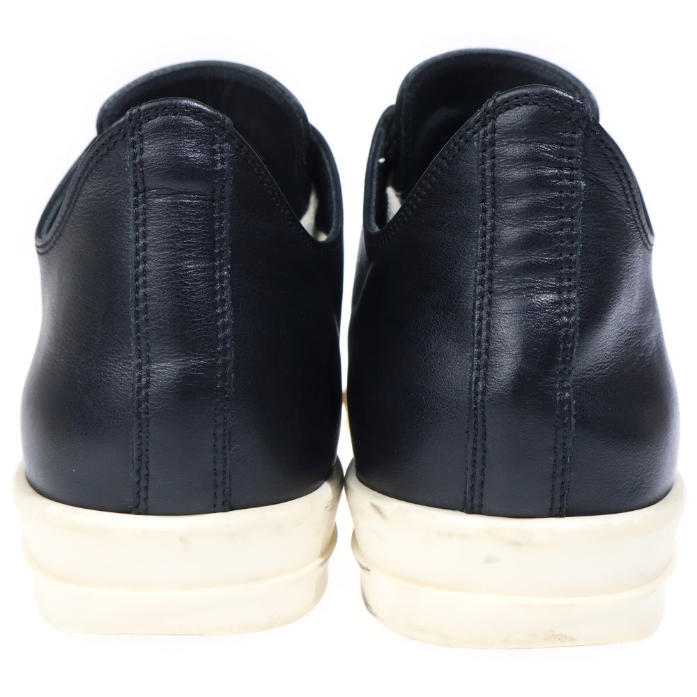 Rick Owens(リックオウエンス) 26SS Leather Low Sneaks ラモーンズ レザー ローカットスニーカー ブラック RU01E5891LCO