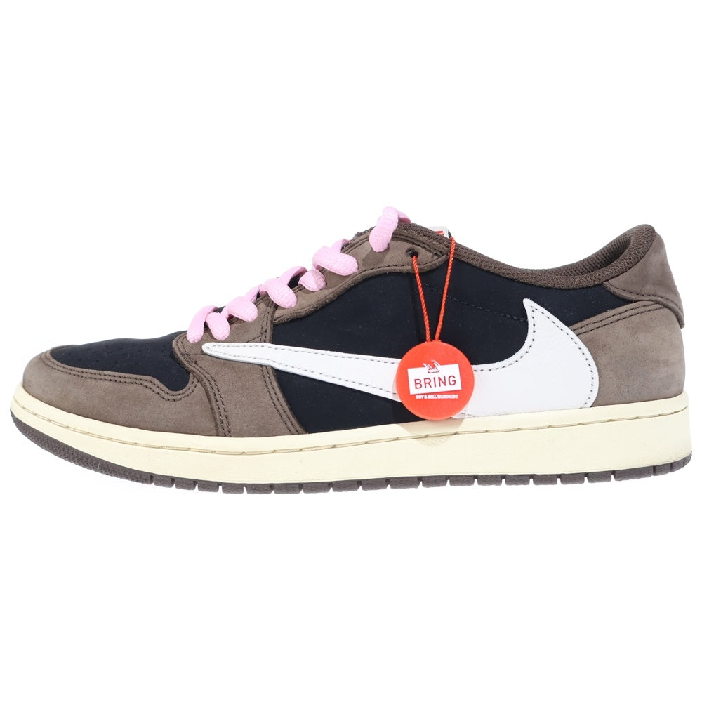NIKE(ナイキ) ×TRAVIS SCOTT AIR JORDAN 1 LOW OG SP-T CQ4277-001 トラヴィススコット エアジョーダン ローカットスニーカー US10/28cm ブラウン/ブラック