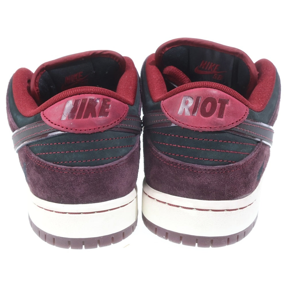 NIKE(ナイキ) DUNK LOW PRO QS RIOT SKATESHOP ライオットスケートショップ スニーカー ローカット シューズ スエード ブラック×レッド FZ1289-200