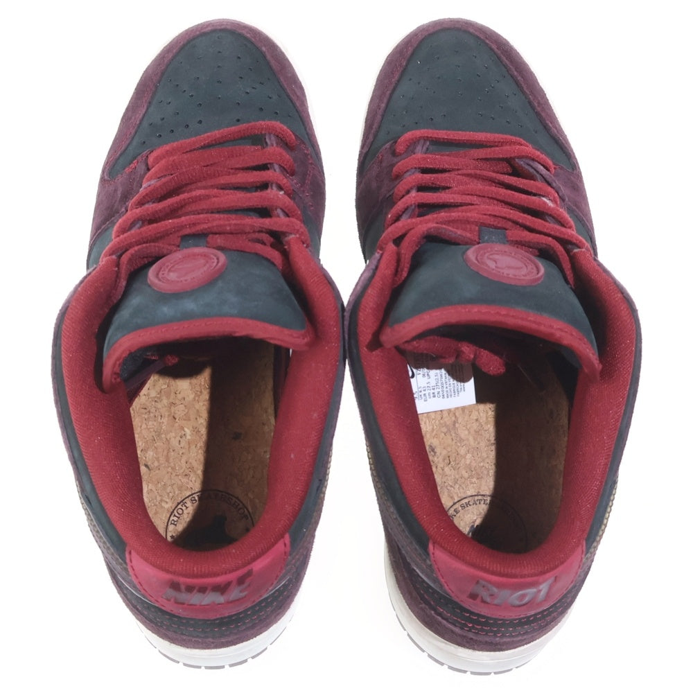 NIKE(ナイキ) DUNK LOW PRO QS RIOT SKATESHOP ライオットスケートショップ スニーカー ローカット シューズ スエード ブラック×レッド FZ1289-200