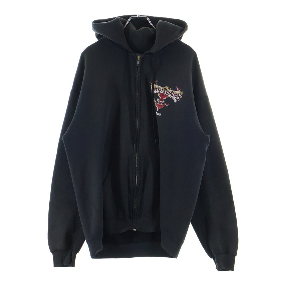 VINTAGE(ヴィンテージ) 90-00s DOCTOR DUDLEYS Flame Zip up Hoodie ドクターダドリーズ ジップアップフーディー パーカー LEEタグ ブラック