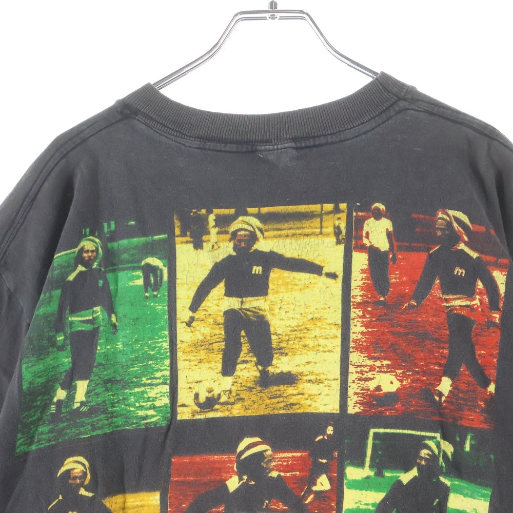 VINTAGE(ヴィンテージ) 90s BOB MARLEY Get Up Stand Up Tee ボブマーリー 50周年 ラップTシャツ 両面プリント 半袖Tシャツ カットソー ブラック