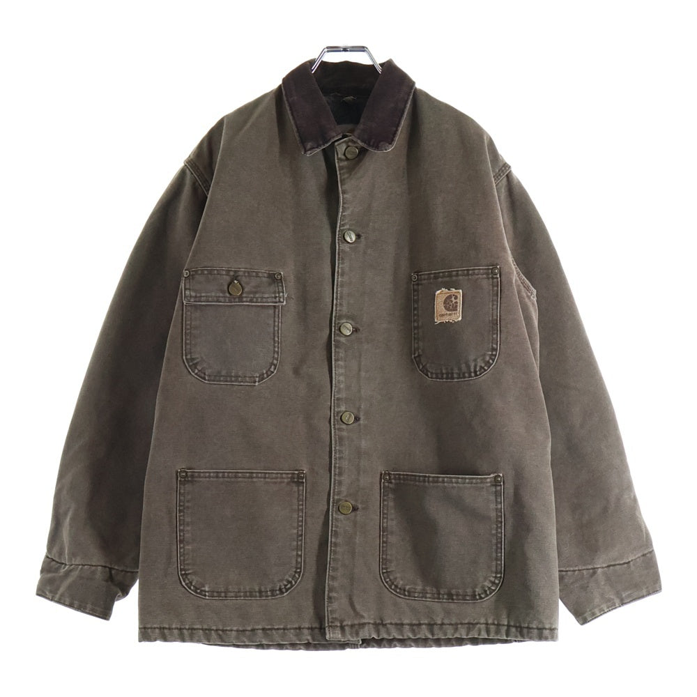 CARHARTT(カーハート) 90s MICHIGAN CHORE COAT ミシガン チョア コート カバーオール 裏ブランケット アウター ジャケット ブラウン C02CHT