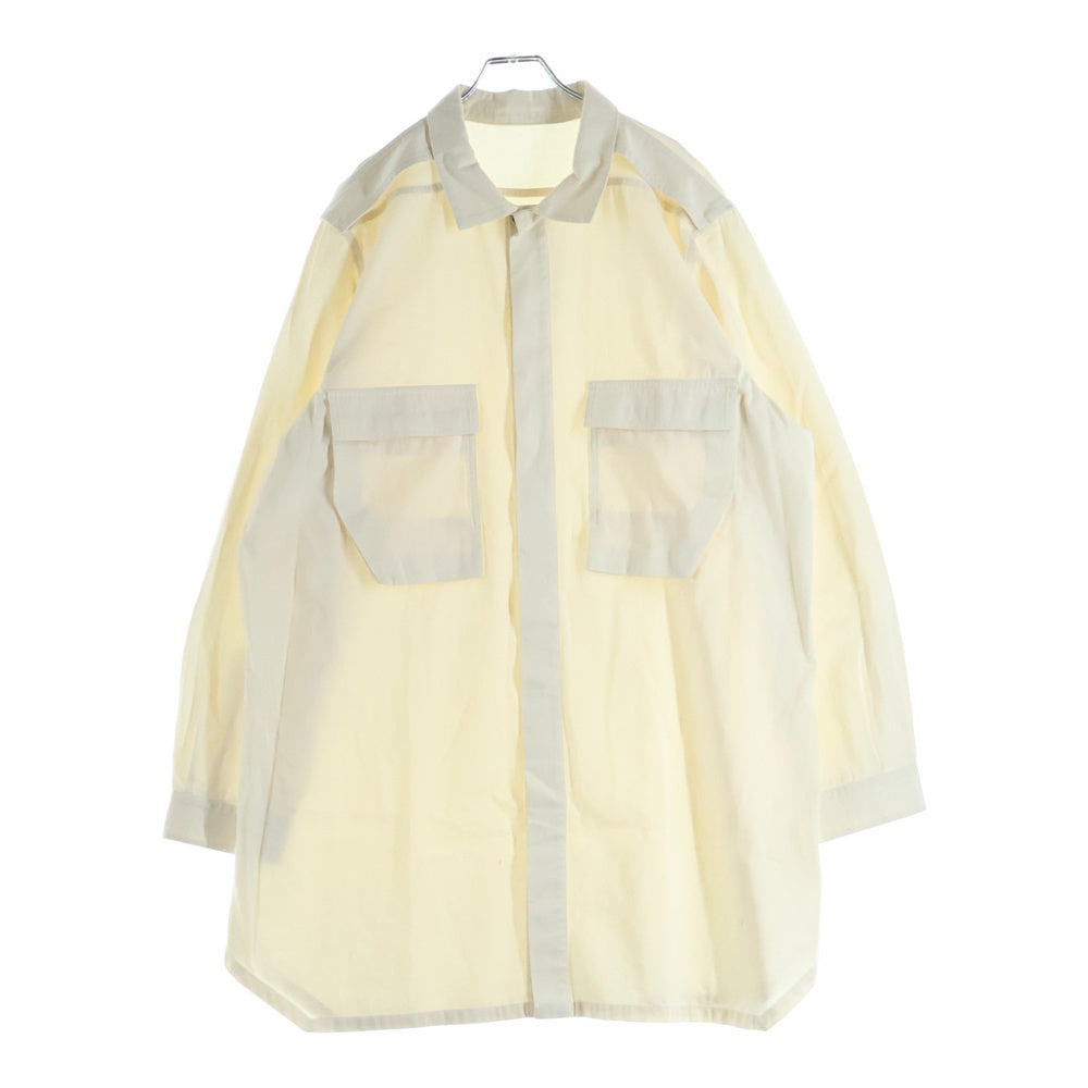 Rick Owens(リックオウエンス) 22SS FOGACHINE FIELD SHIRT フィールドシャツ シャツジャケット ホワイト RU01B1295-DL
