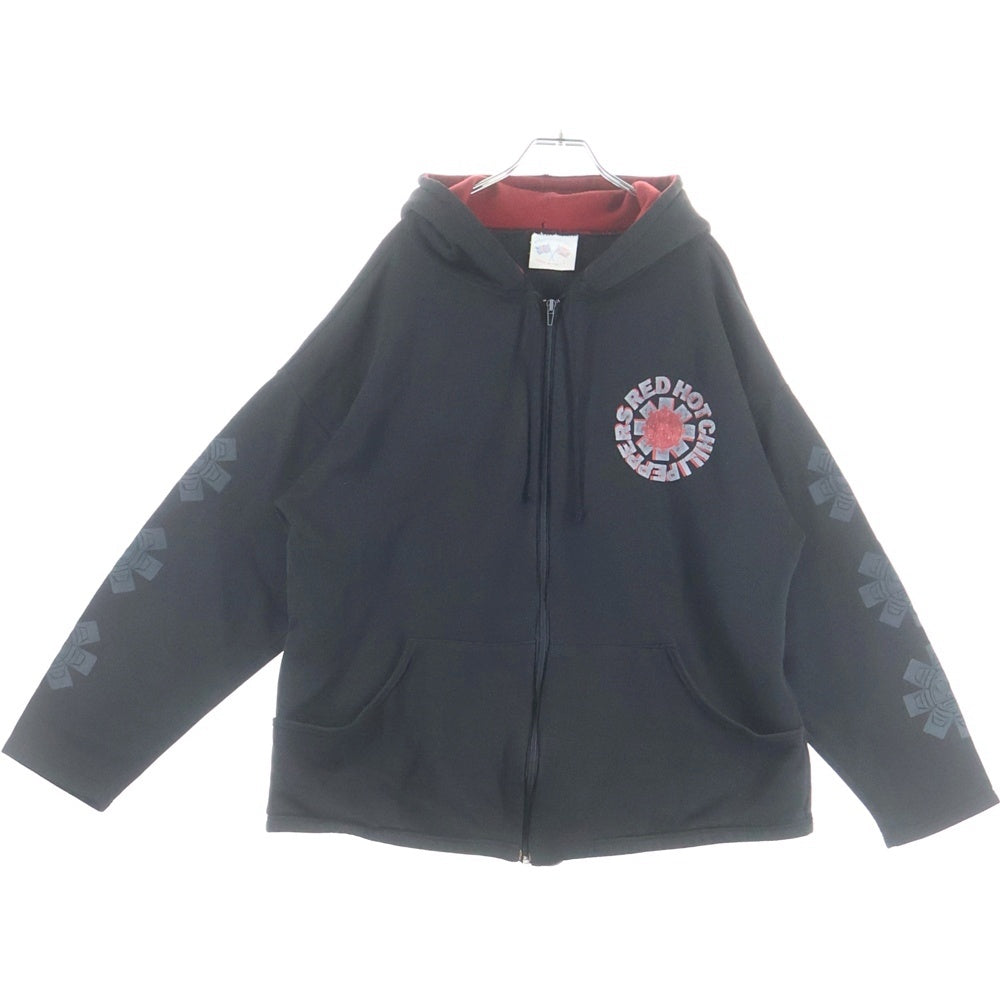 VINTAGE(ヴィンテージ) 90s RED HOT CHILI PEPPERS EURO Bootleg Zip Up Hoodie レッドホットチリペッパーズ ブート ジップアップ フーディー パーカー ブラック