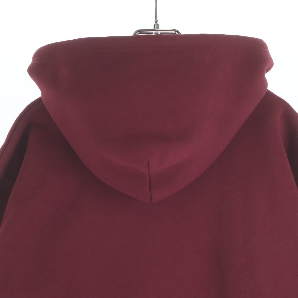 m&m(エムアンドエム) LOGO HOODIE ロゴプリント プルオーバーパーカー フーディー バーガンディ