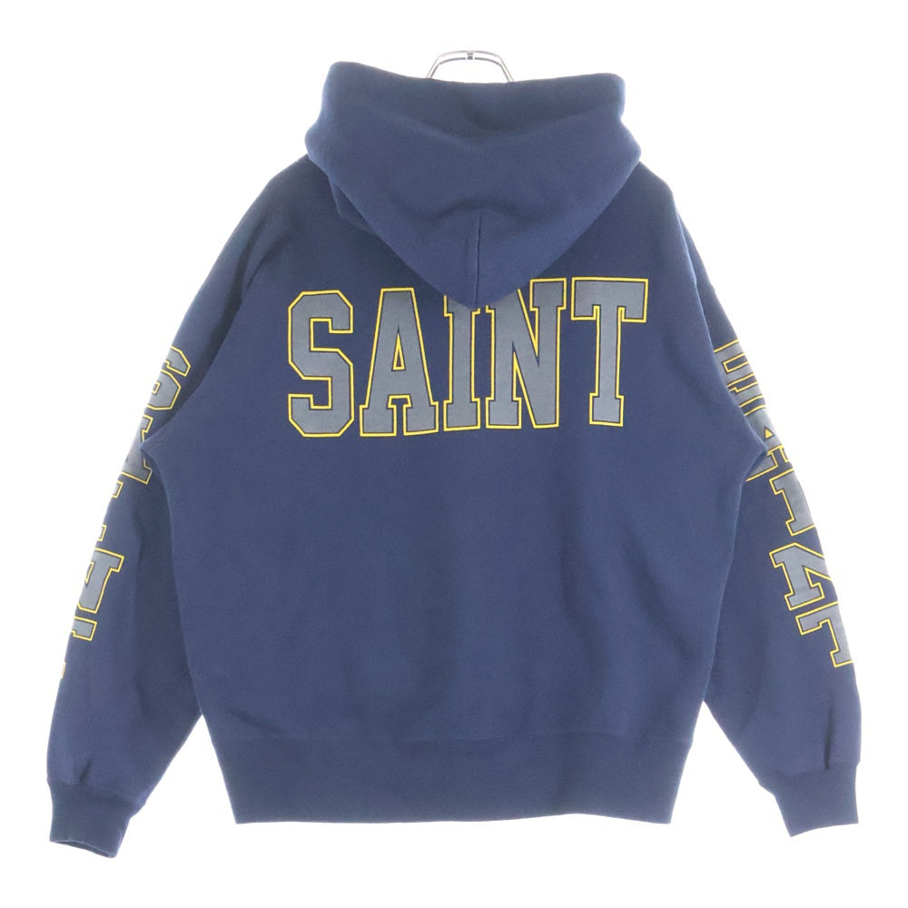 SAINT MICHAEL(セントマイケル) 25AW SAINT HOODIE プルオーバーフーディ パーカー ネイビー SM-HR1-0000-055