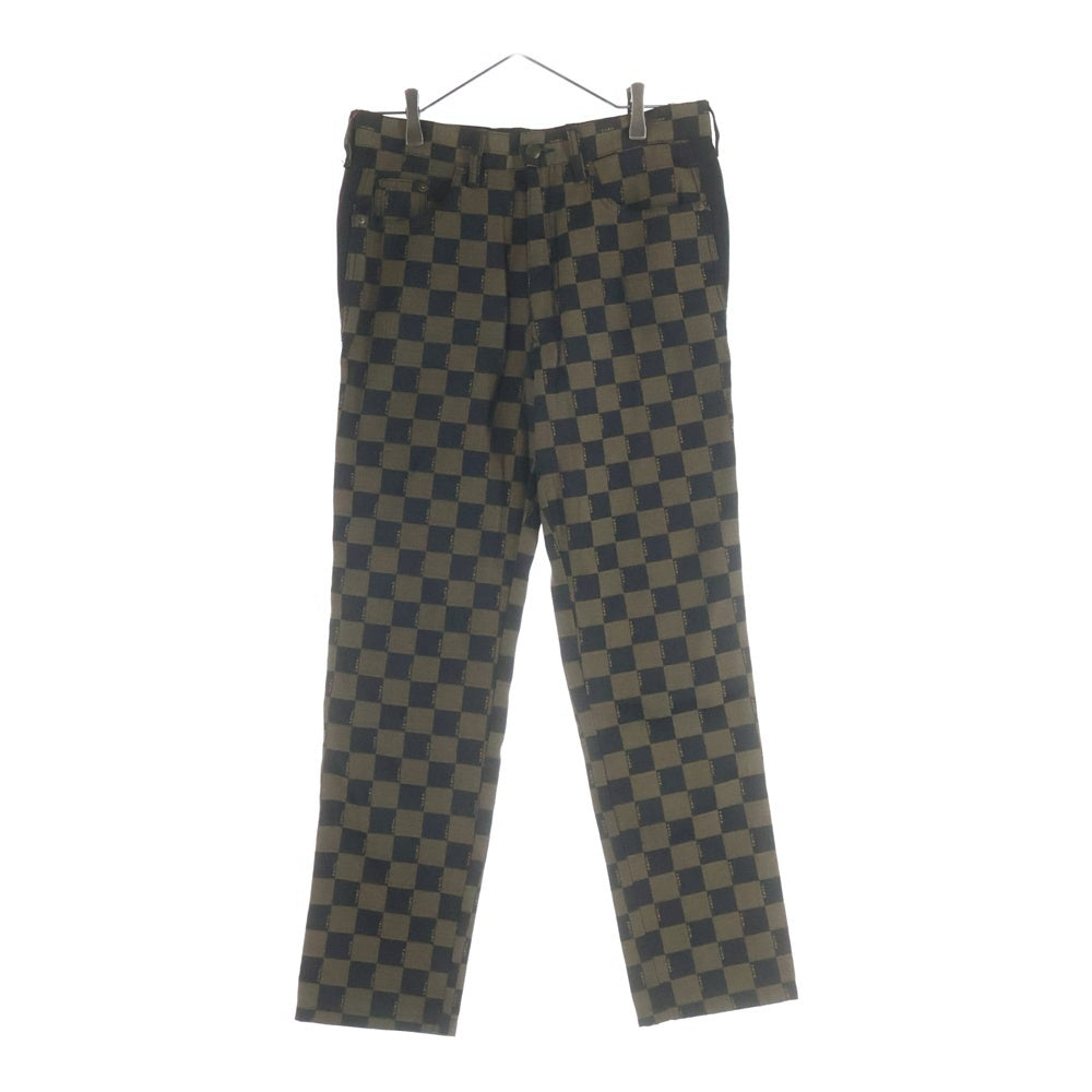 FENDI(フェンディ) 90-00s FENDI JEANS 総柄 ロングパンツ イタリア製 イエロー×ブラック 01.550130 レディース