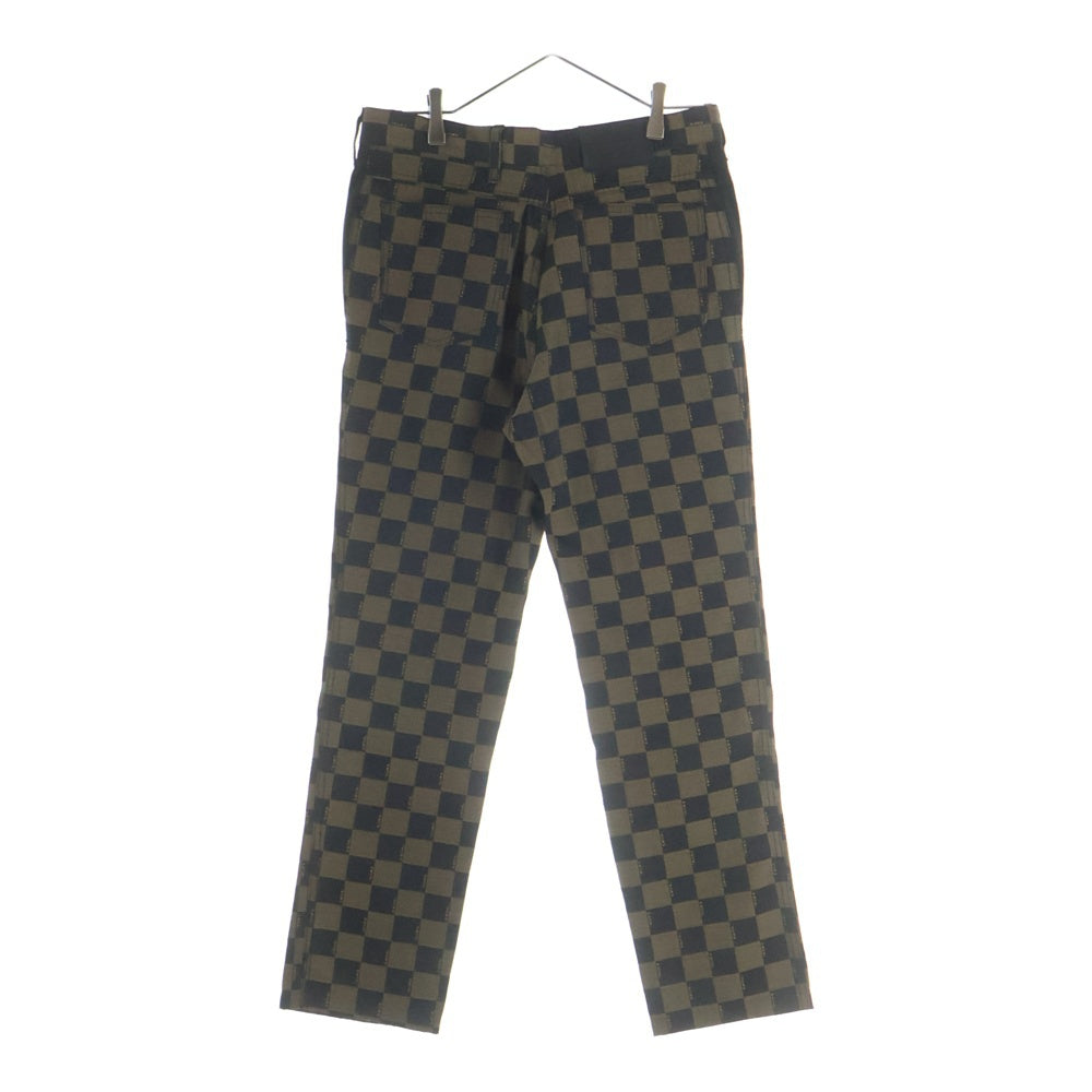 FENDI(フェンディ) 90-00s FENDI JEANS 総柄 ロングパンツ イタリア製 イエロー×ブラック 01.550130 レディース
