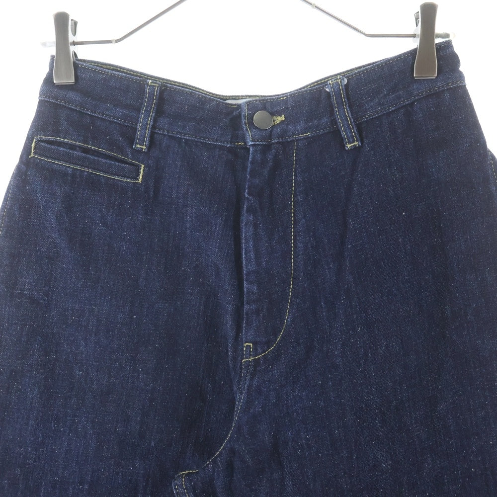 STUDIO NICHOLSON(スタジオニコルソン) PYAD SELVEDGE DENIM SUEDE HEAD SLACK ワイドデニムパンツ インディゴ 51-10-722017