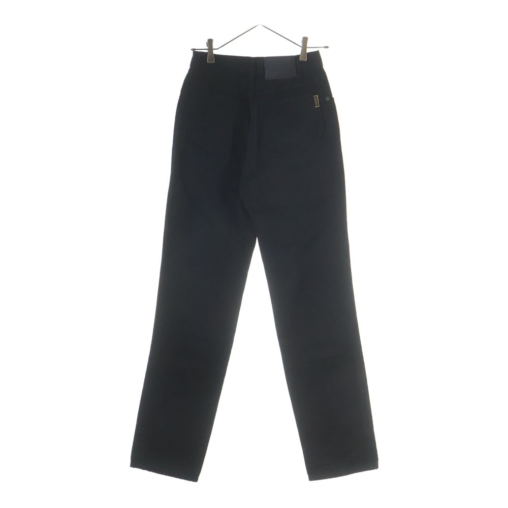 FENDI(フェンディ) 90-00s FENDI JEANS ロゴ コットンロングパンツ ズッカ柄 イタリア製 ブラック 01.550010 レディース