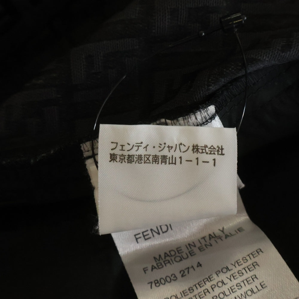 FENDI(フェンディ) ズッカ柄 ロングパンツ スラックス ポリエステル コットン ブラック レディース 78003 2714