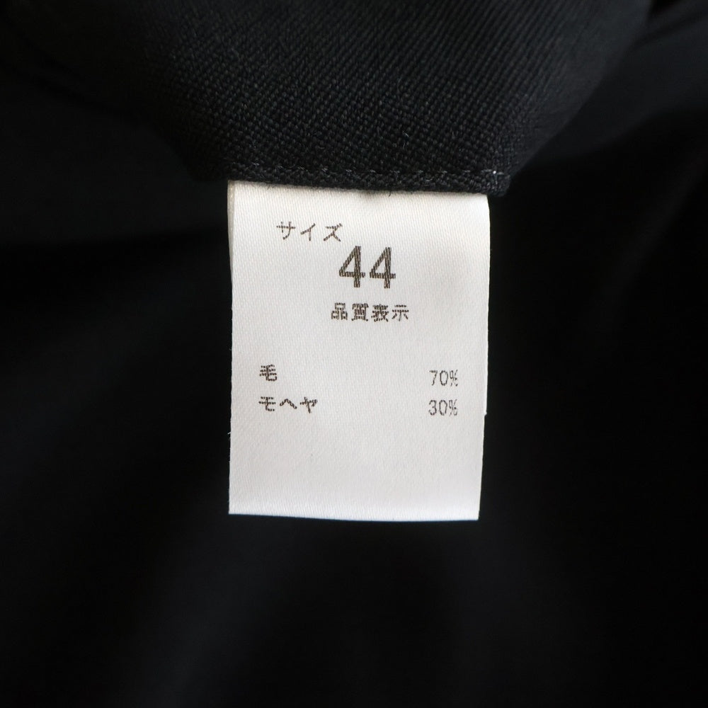 NEAT(ニート) 2タックパンツ ワイドスラックス サイドライン ウール モヘヤ ブラック