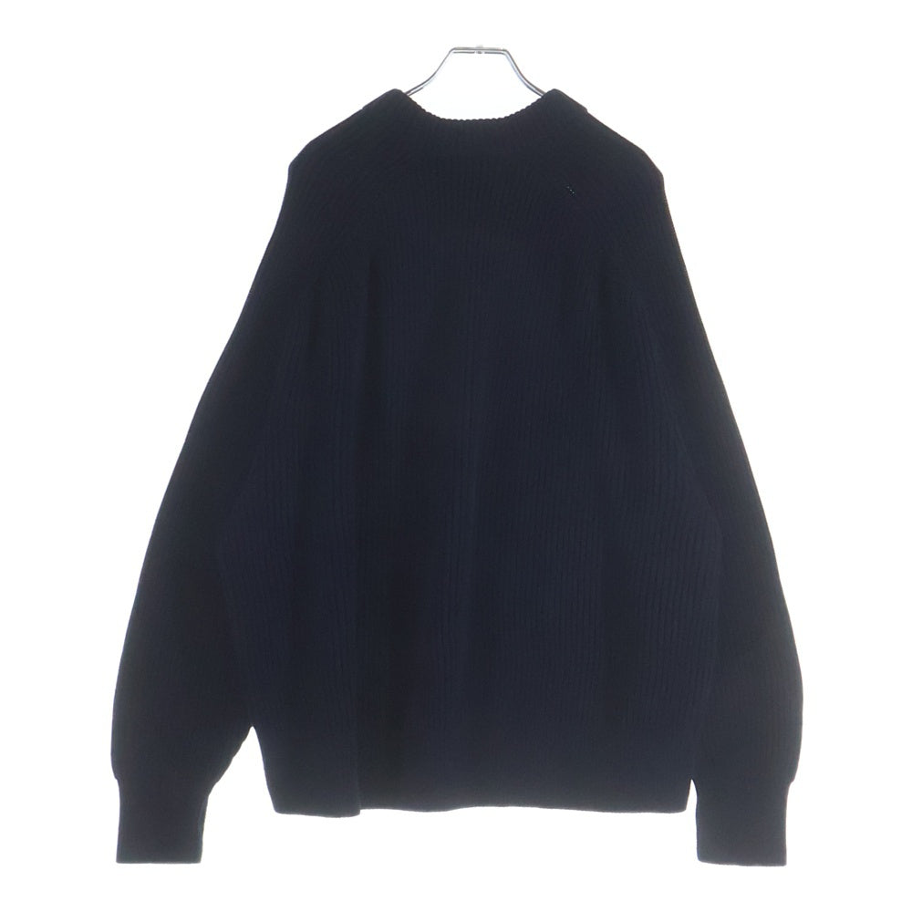 STUDIO NICHOLSON(スタジオニコルソン) RIB OVERSIZED CREW NECK オーバーサイズ リブ編み ニット ネイビー 52-10-141013