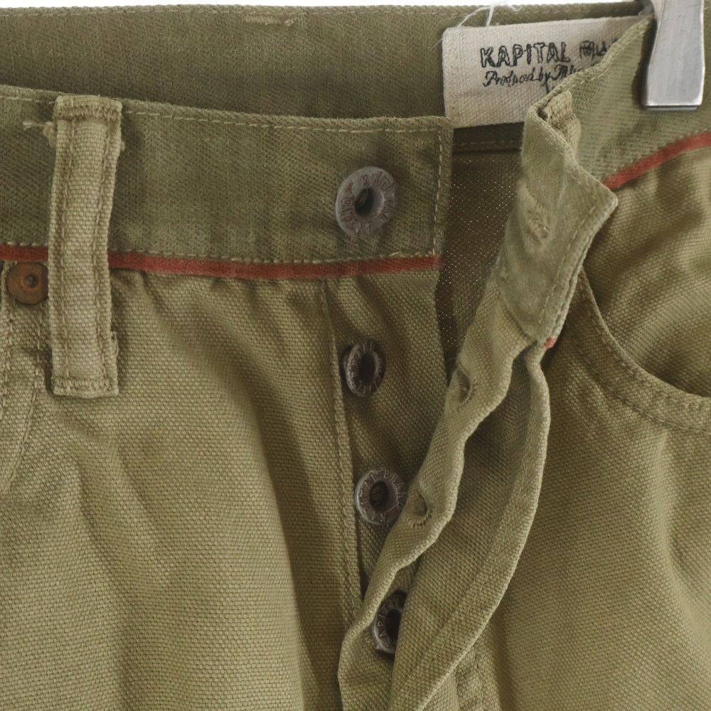 KAPITAL(キャピタル) 90-00s VINTAGE trousers chino ヴィンテージ トラウザーチノ パンツ ボタンフライ 岡山県御津工場産 キャメル