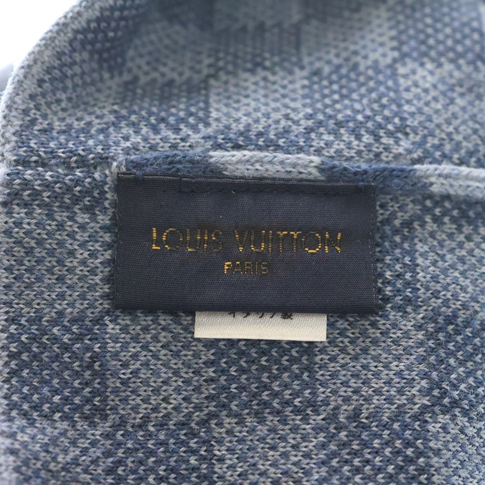 LOUIS VUITTON(ルイヴィトン) ボネ・プティ ニット帽 ビーニー ダミエ ウール ブルー