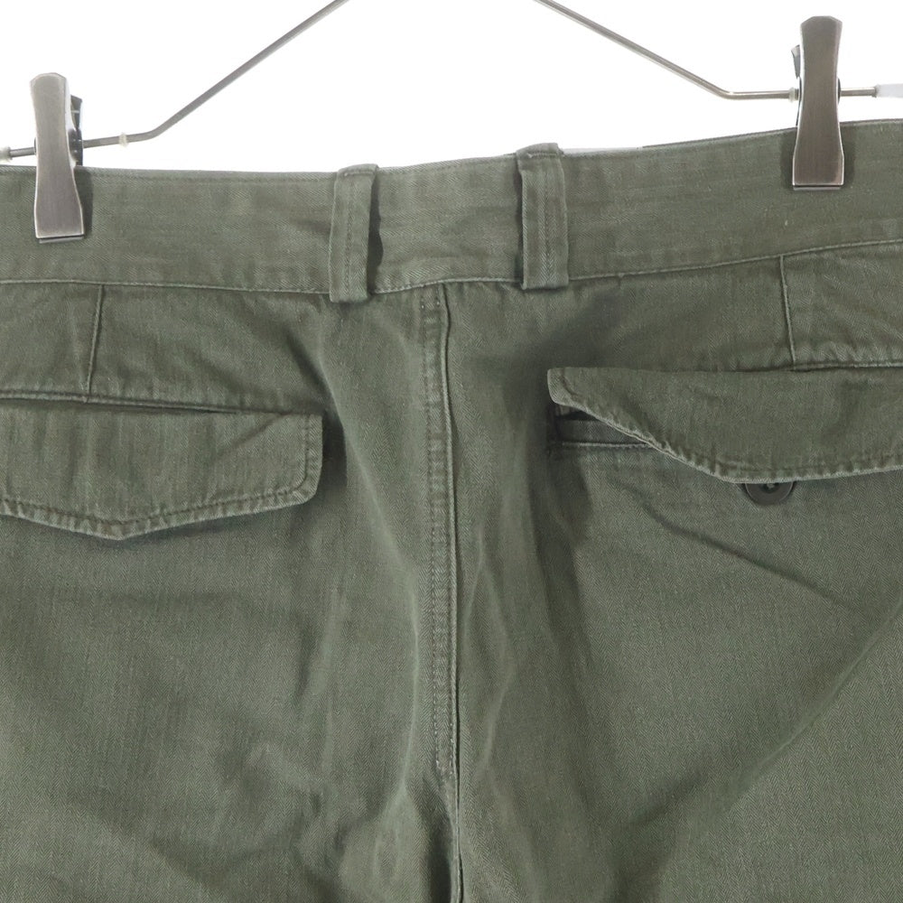 VINTAGE(ヴィンテージ) 60s FRENCH ARMY M47 MILITARY PANT HB フランス軍 M47 後期 ヘリンボーン ミリタリー カーゴパンツ カーキ