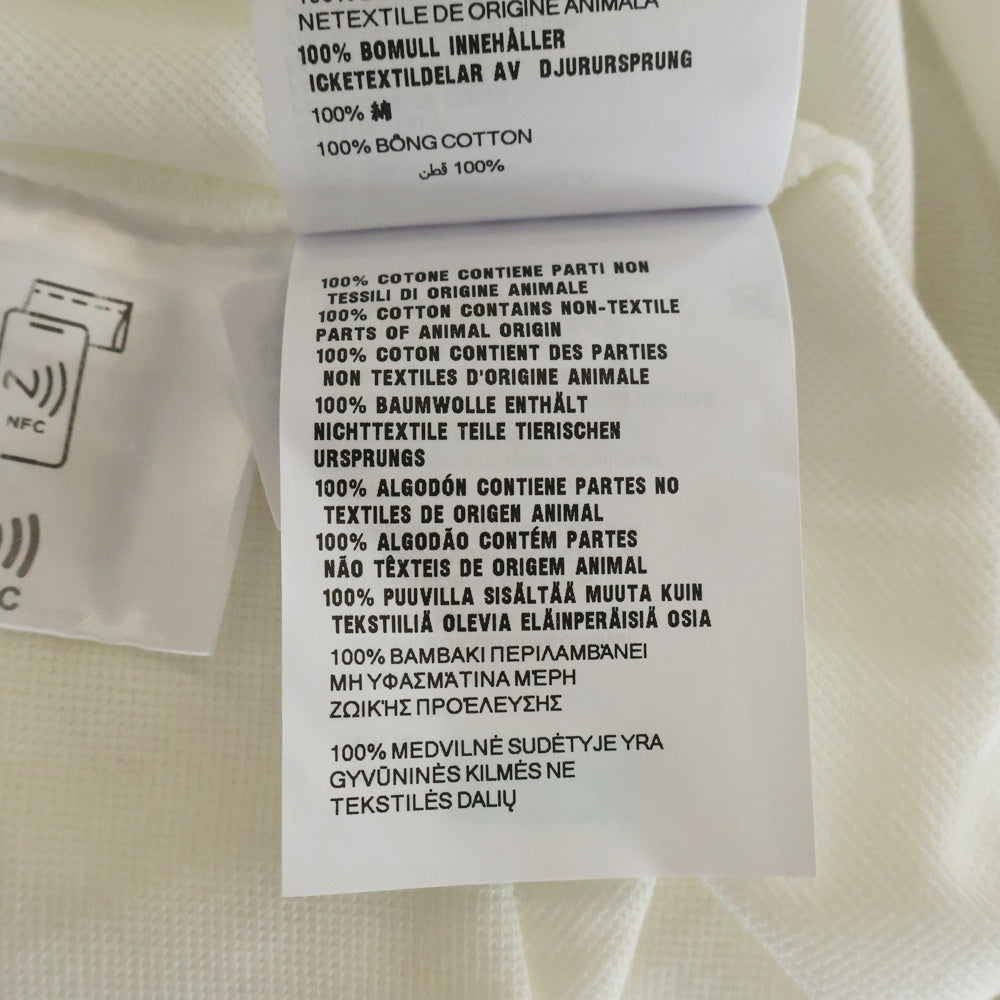 miumiu(ミュウミュウ) 24SS COTTON LOGO POLO L/S コットンピケ 長袖ポロシャツ ホワイト ロゴ刺繍 MJL019