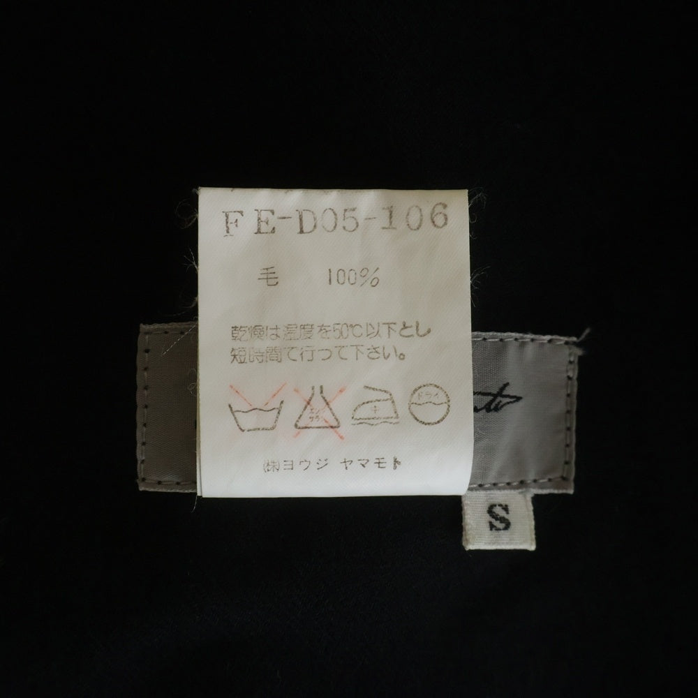 Yohji Yamamoto FEMME(ヨウジヤマモトファム) 95AW Archive アーカイブ ウール オールインワン パンツ ブラック FE-D05-106 レディース