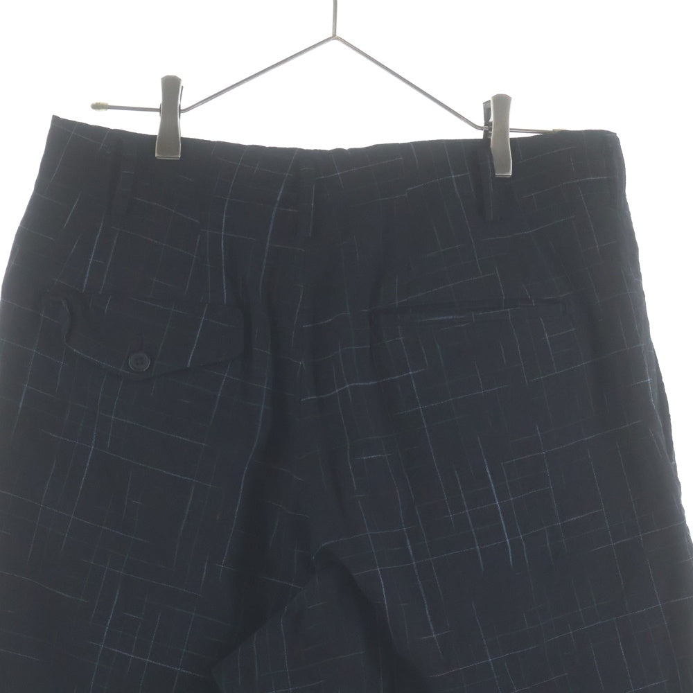 Y's for men(ワイズフォーメン) 96SS Archive アーカイブ ウールギャバジン スラックス チェックパンツ ブラック MF-P04-118