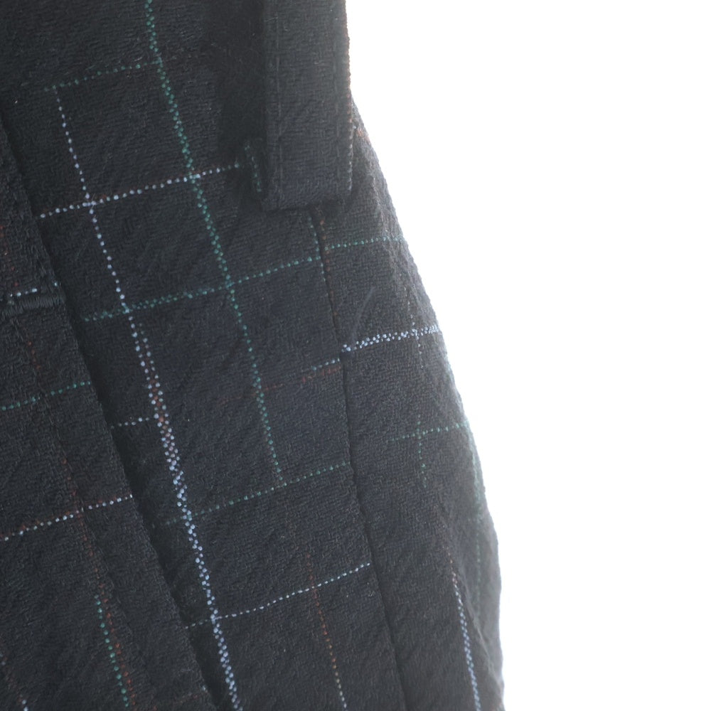 Y's for men(ワイズフォーメン) 96SS Archive アーカイブ ウールギャバジン スラックス チェックパンツ ブラック MF-P04-118