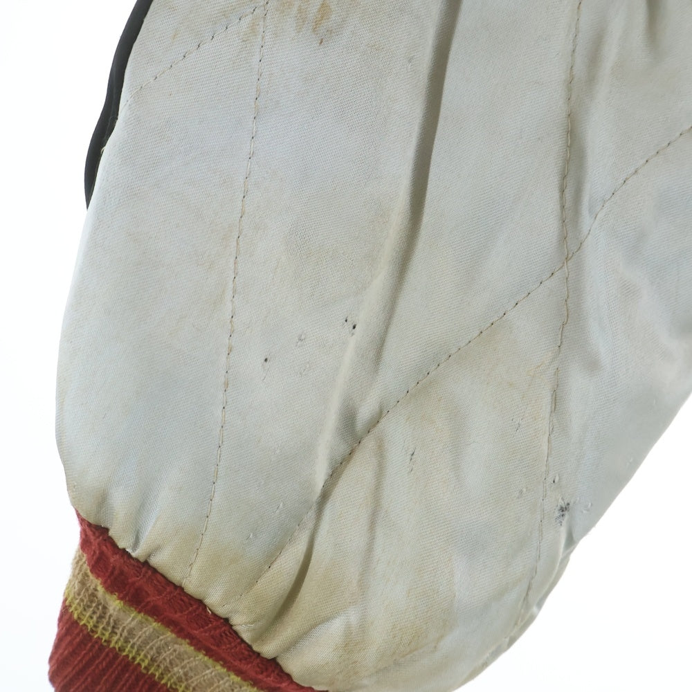 VINTAGE(ヴィンテージ) 50s Souvenir Jacket スーベニアジャケット スカジャン リバーシブル サテン TTSジップ 日本地図 ブラック×ブルー