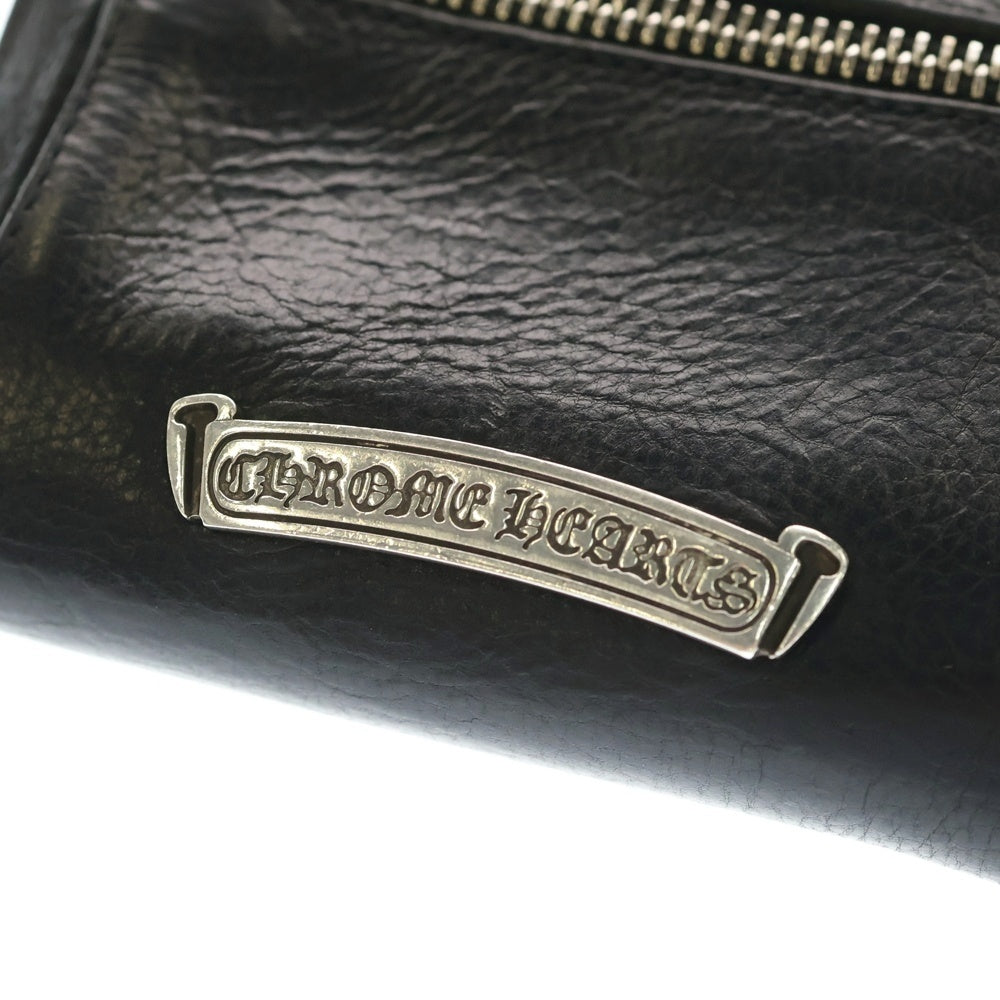 CHROME HEARTS(クロムハーツ) WAVE MINI ウェーブミニ レザーウォレット 財布 ブラックBCA373