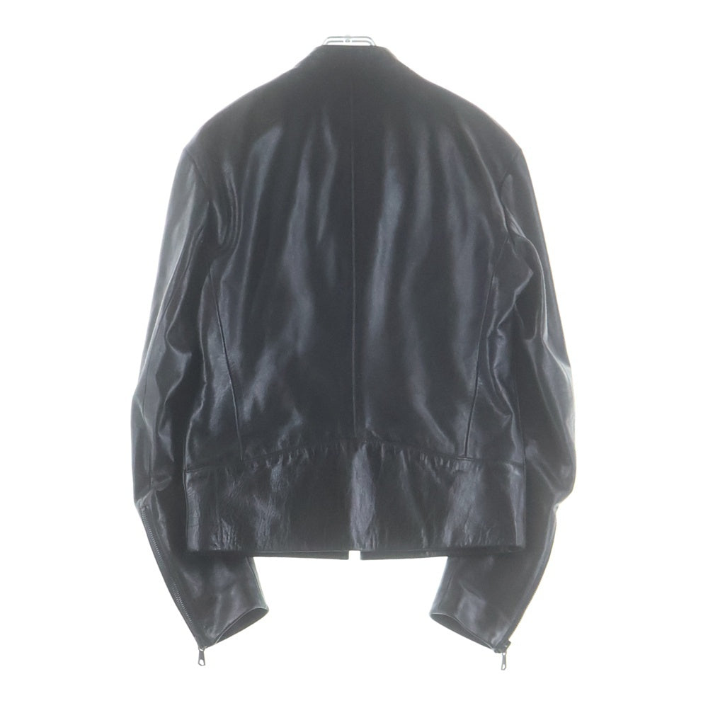 Maison Martin Margiela(メゾンマルタンマルジェラ) ここのえ期 バーニーズ別注 5 Zip Raiders Jacket 八の字 レザーライダースジャケット ブラックジップ ビニールタグ ブラック 30AM17009796