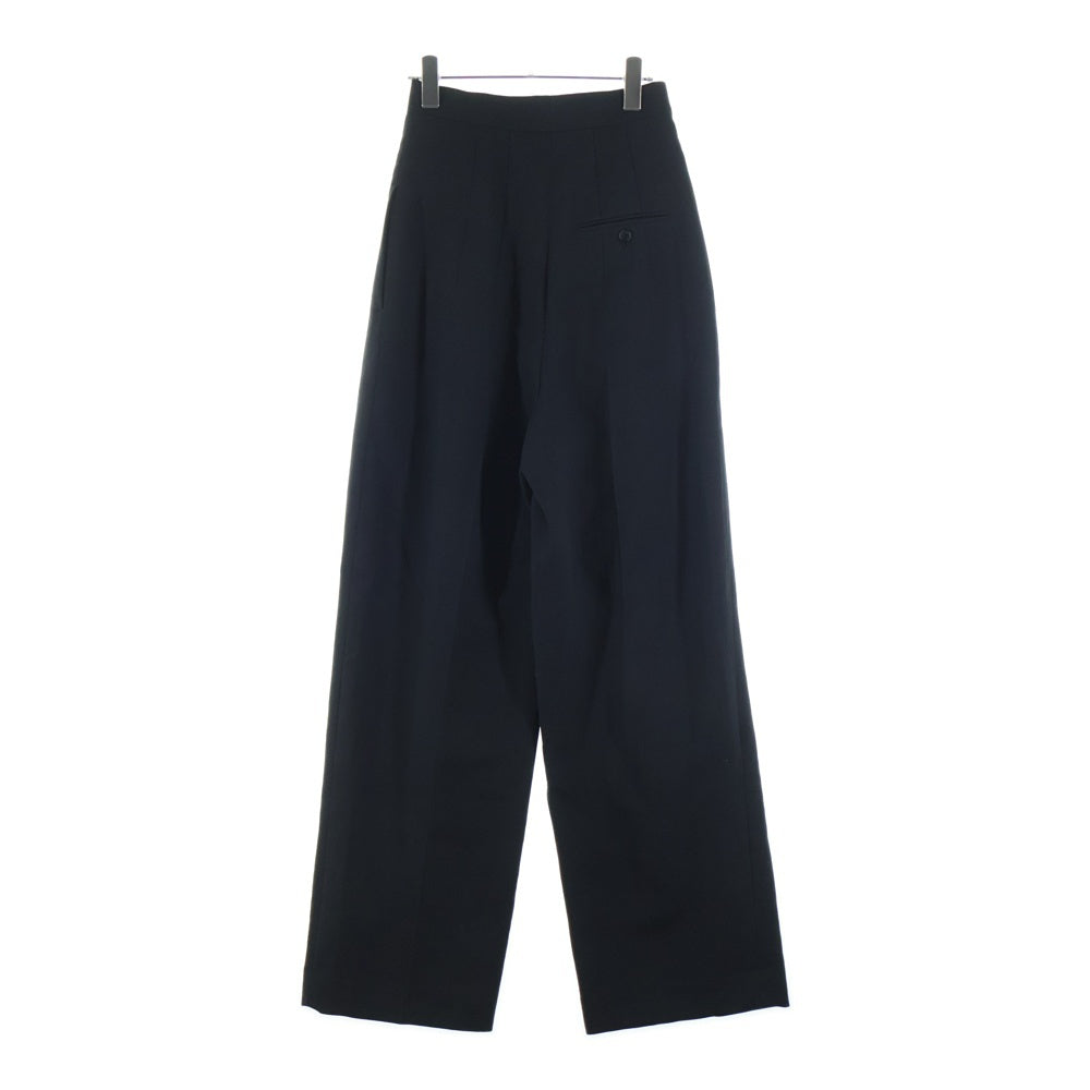 THE ROW(ザロウ) MARCELLITA PANT マルセリータ ワイドレッグタックパンツ ブラック 6807 W2324 レディース