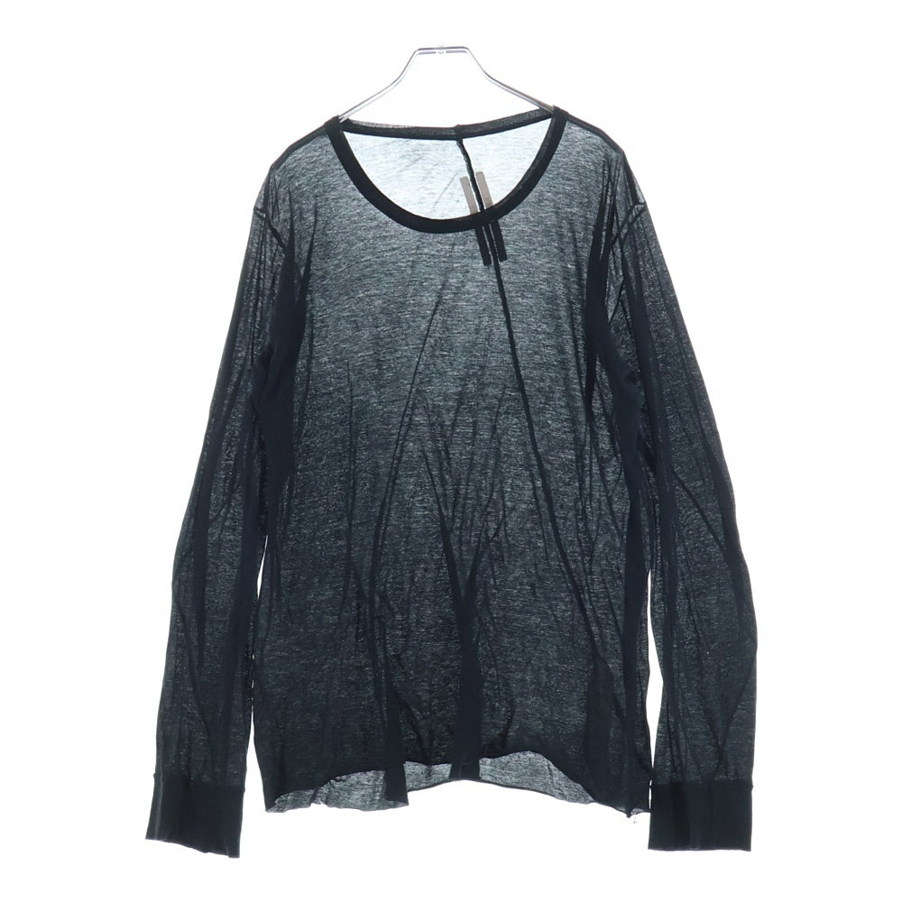 Rick Owens(リックオウエンス) 22SS DOUBLE MADE IN ITALY イタリア製 L/S レイヤード ロングスリーブ 長袖Tシャツ カットソー ブラック