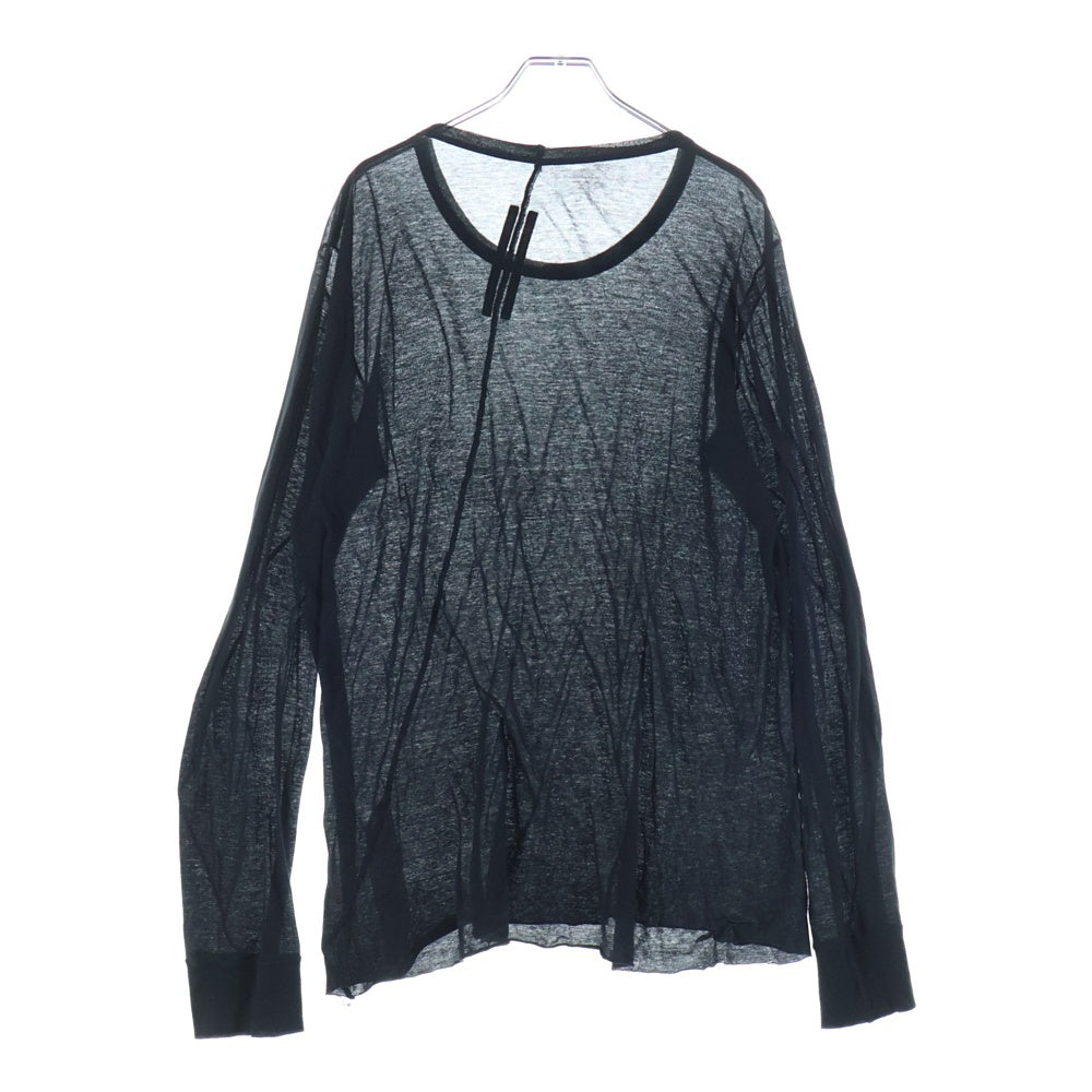 Rick Owens(リックオウエンス) 22SS DOUBLE MADE IN ITALY イタリア製 L/S レイヤード ロングスリーブ 長袖Tシャツ カットソー ブラック