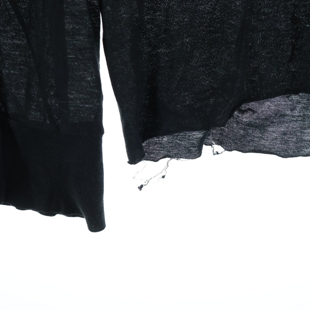 Rick Owens(リックオウエンス) 22SS DOUBLE MADE IN ITALY イタリア製 L/S レイヤード ロングスリーブ 長袖Tシャツ カットソー ブラック