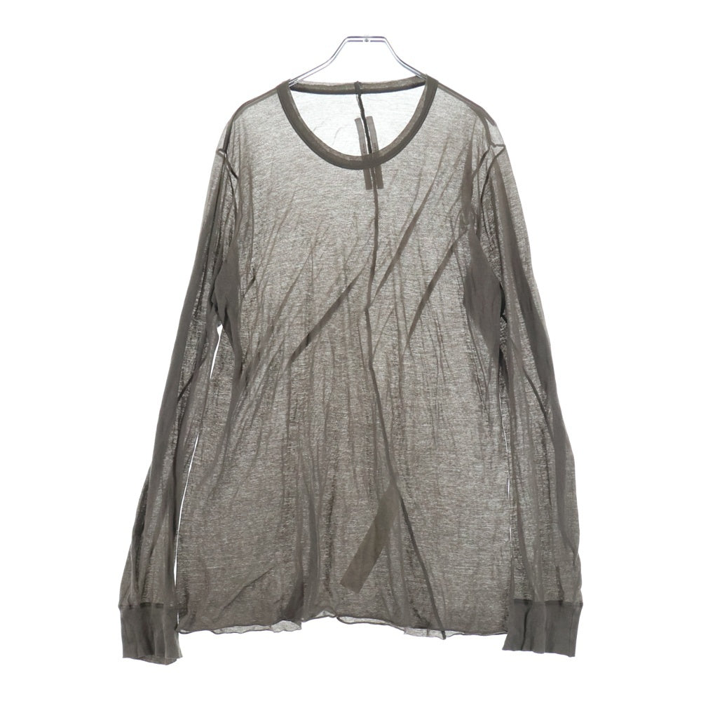 Rick Owens(リックオウエンス) 23AW DOUBLE MADE IN ITALY イタリア製 L/S レイヤード ロングスリーブ 長袖Tシャツ カットソー チャコールグレー