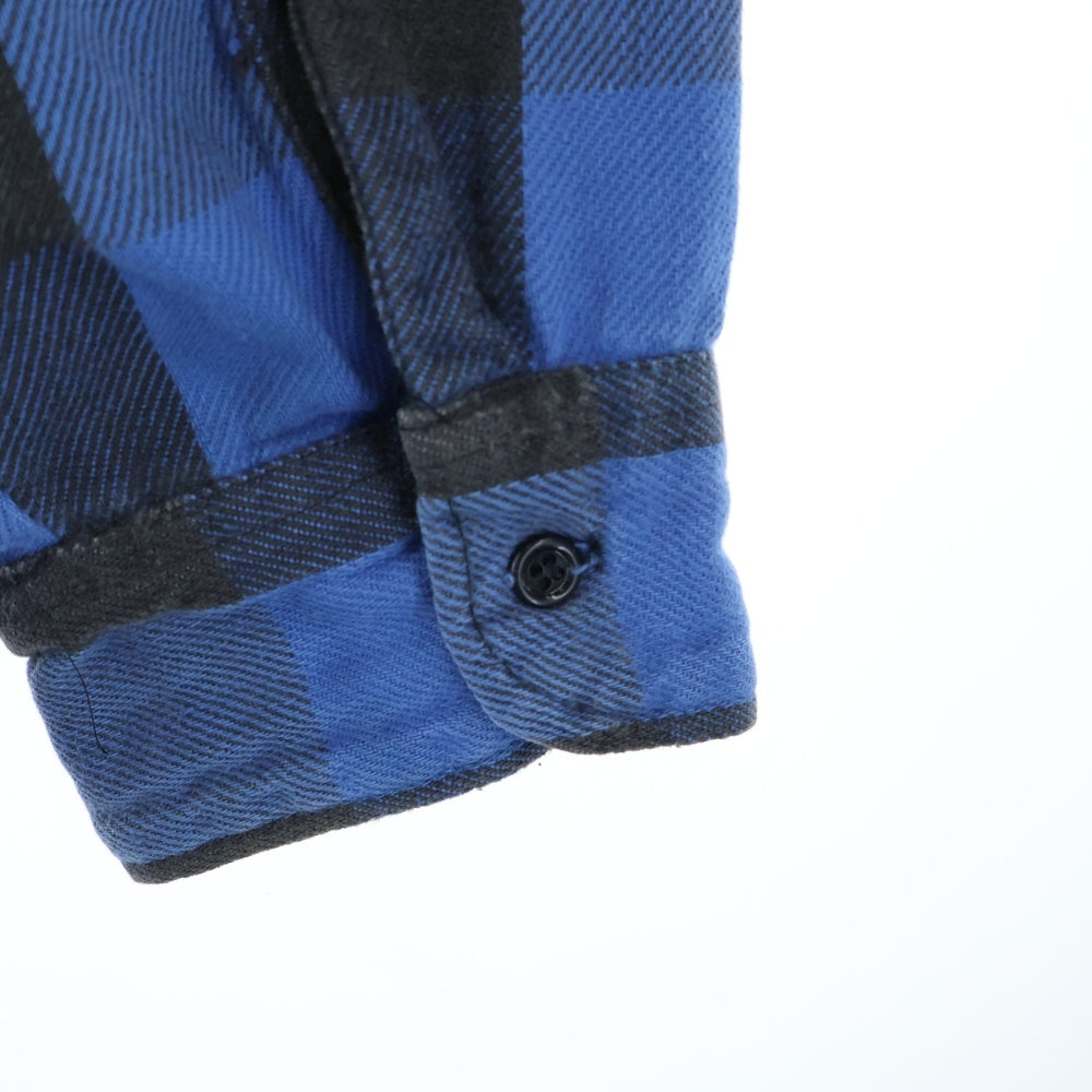 VINTAGE(ヴィンテージ) 70s FROSTPROOF MADE IN USA フロストプルーフ USA製 ヘヴィーネルシャツ ブロックチェックシャツ長袖シャツ ブラック/ブルー