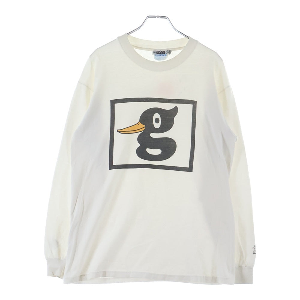 GOODENOUGH(グッドイナフ) 90s 初期 アヒルプリント L/S ロングスリーブ 長袖Tシャツ カットソー ホワイト