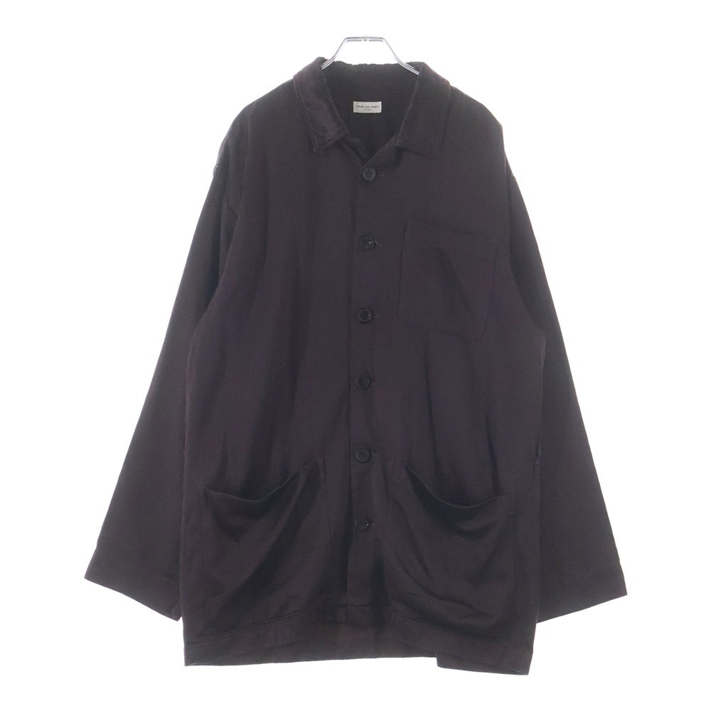 DRIES VAN NOTEN(ドリスヴァンノッテン) 22AW CASTLE 5286 M.W.SHIRT BOT シャツジャケット ボルドー