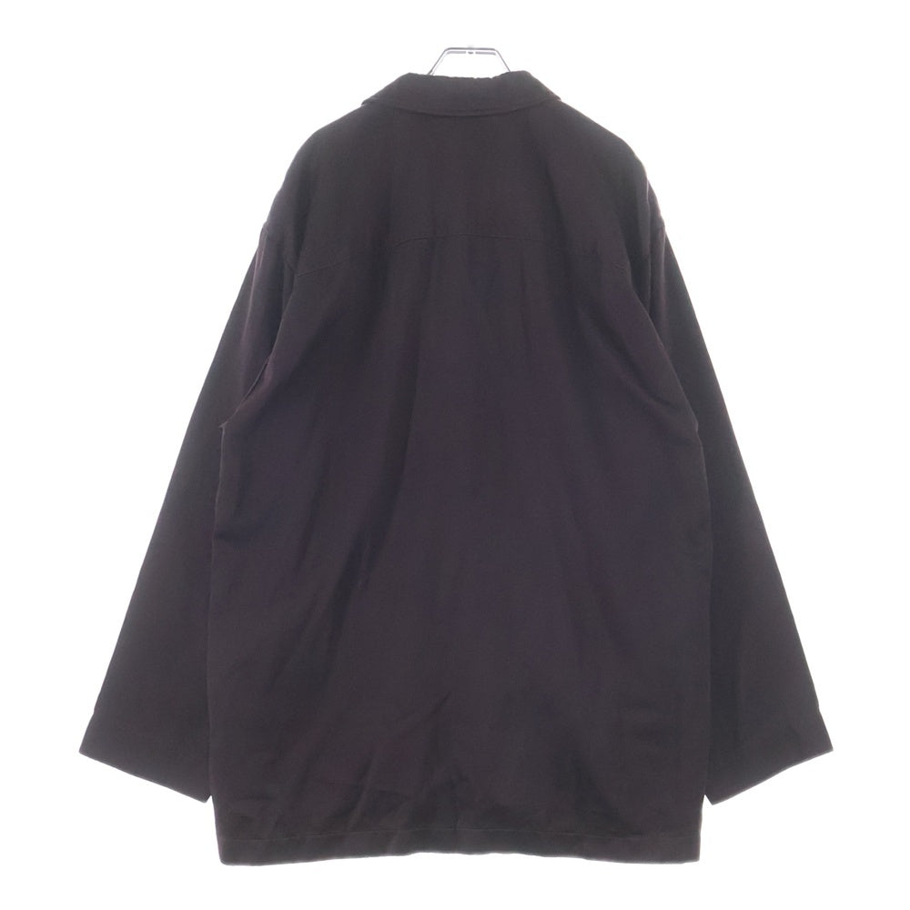 DRIES VAN NOTEN(ドリスヴァンノッテン) 22AW CASTLE 5286 M.W.SHIRT BOT シャツジャケット ボルドー