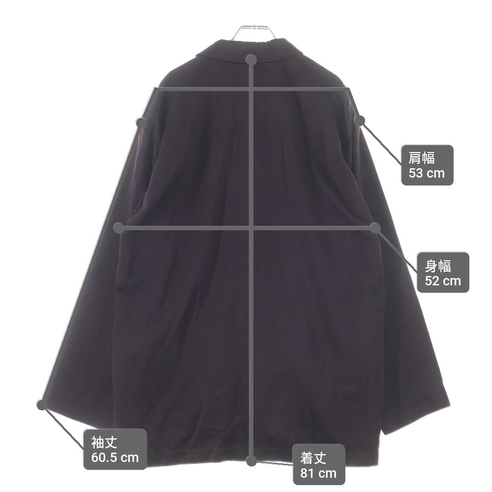 DRIES VAN NOTEN(ドリスヴァンノッテン) 22AW CASTLE 5286 M.W.SHIRT BOT シャツジャケット ボルドー