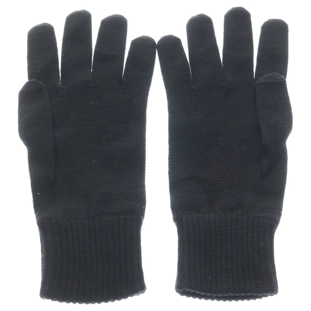 RAF SIMONS(ラフシモンズ) knitted gloves with placed jacquard ジャガードデザインニットグローブ 手袋 ブラック