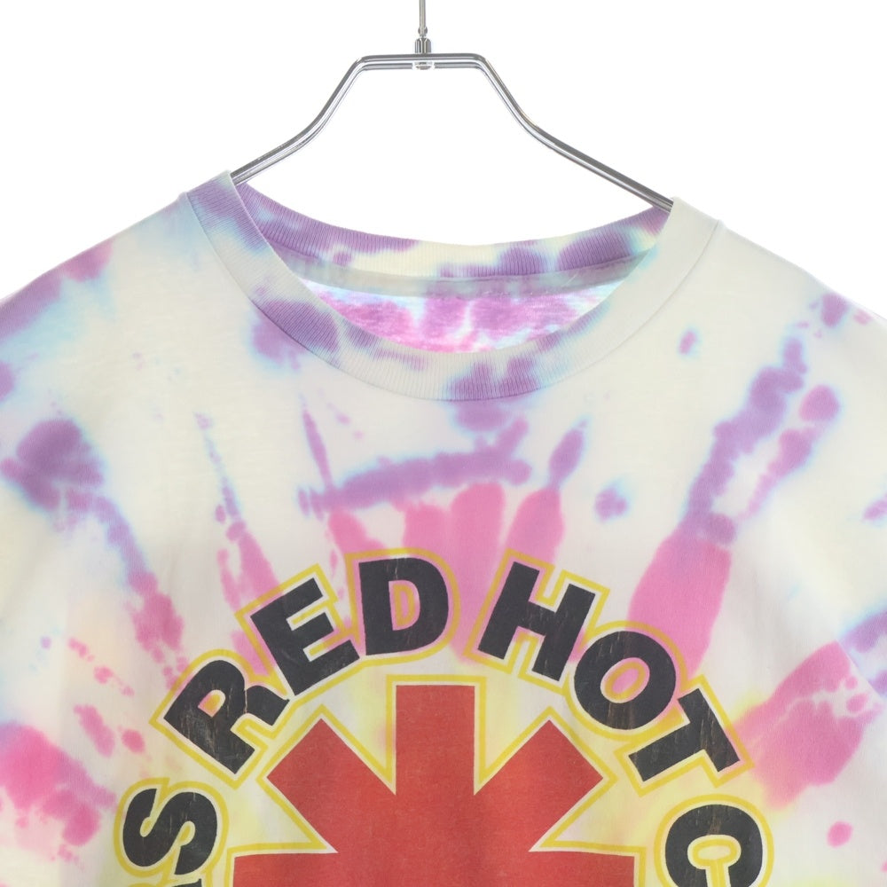 VINTAGE(ヴィンテージ) 00s RED HOT CHILI PEPPERS LOGO レッドホットチリペッパー ロゴプリント タイダイ 両面プリント 半袖Tシャツ カットソー マルチカラー