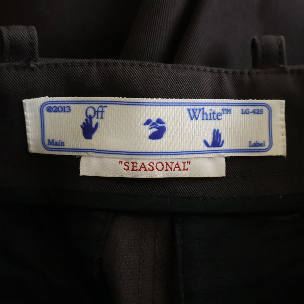OFF-WHITE(オフホワイト) MultiPocket Slim Cargo Pants OWCF015F22FAB002 マルチポケット スリムカーゴパンツ レディース ダークパープル