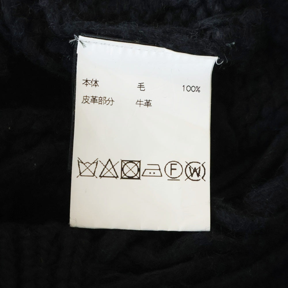 AMIRI(アミリ) Oversized Distressed Cable-Knit オーバーサイズ ダメージ加工 ケーブルカーディガン 長袖ニット ブラック