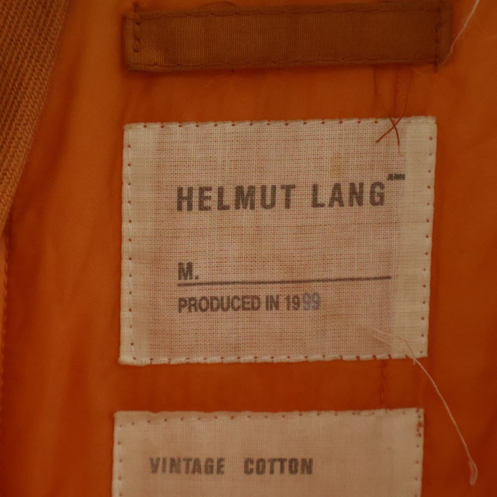 HELMUT LANG(ヘルムートラング) 95AW Astro Biker Coat VINTAGE COTTON アストロバイカーコート ロングコート オレンジ レディース