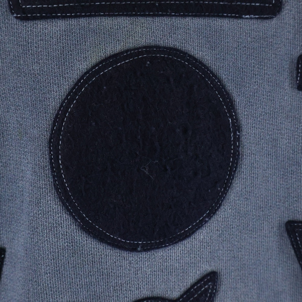 RAF SIMONS(ラフシモンズ) 04AW WAVES期 Patchwork Hi-Neck Sweat パッチワーク ハイネック スウェット サンプル グレー