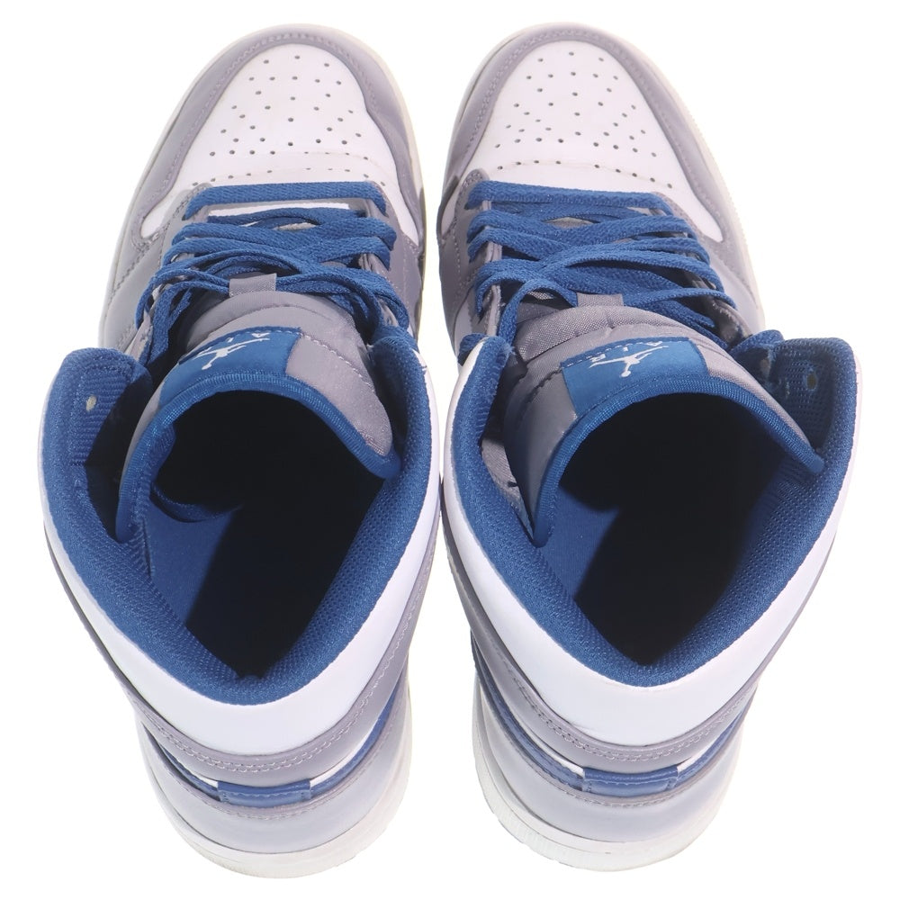 NIKE(ナイキ) AIR JORDAN 1 MID TRUE BLUE DQ8426-014 エアジョーダン1 ミッド トゥルーブルー ミッドカットスニーカー シューズ グレー/ブルー US10.5/28.5cm
