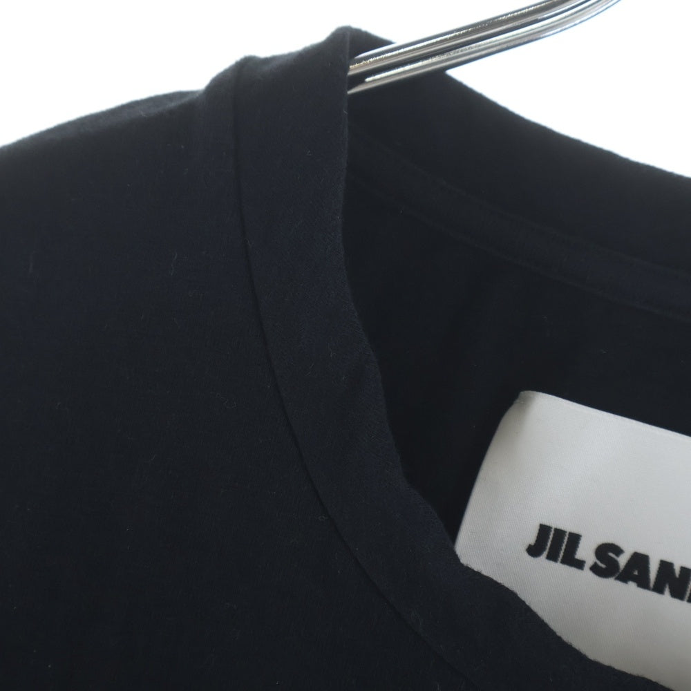 JIL SANDER(ジルサンダー) 24SS OVERSIZE オーバーサイズ ストレッチ 半袖Tシャツ カットソー ブラック